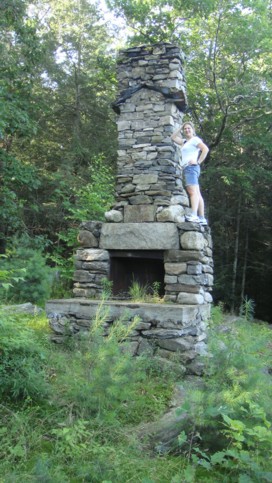 Remaining chimney from cabin built in 1932.